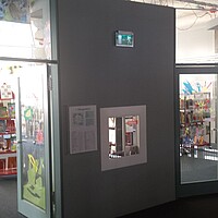 Eingang in den Bereich der Kinderbücherei in der Zentralbibliothek Ulm