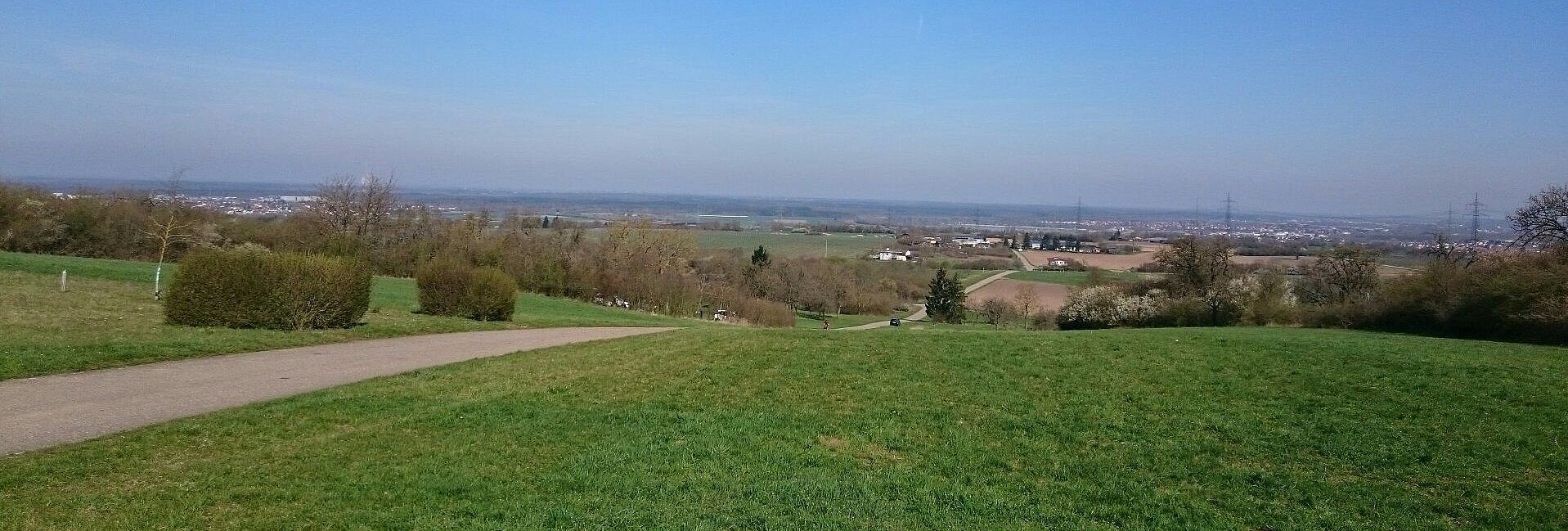 Standort Göcklesberg mit Blick in Richtung Rheinebene