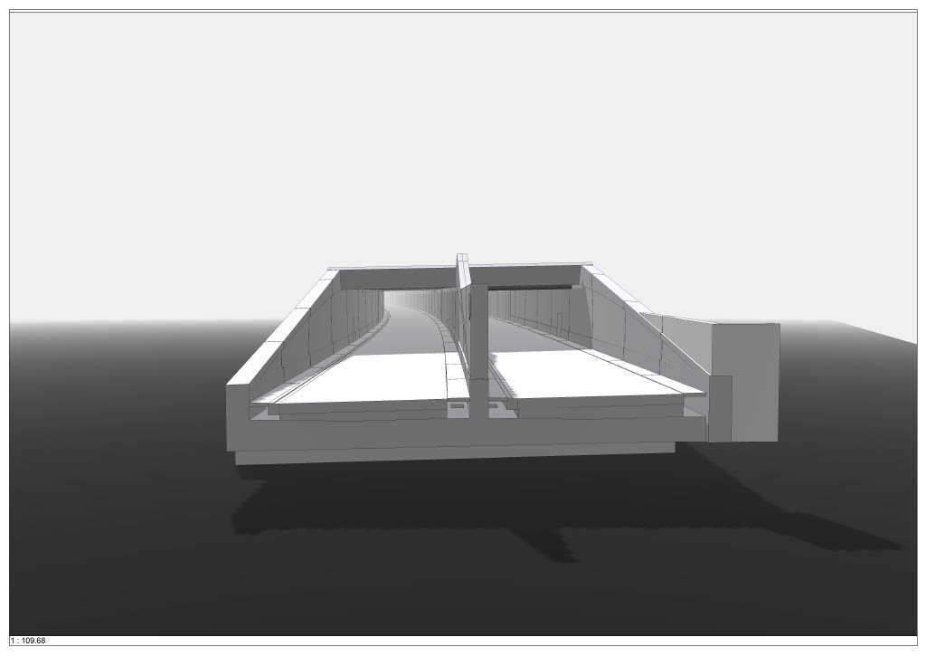 Visualisierung TRB Portal West: Das Tunnelportal West in einer grafischen Darstellung