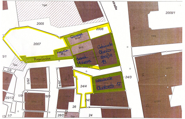 Lageplan, 89537 Giengen a. d. Brenz, Obertorstraße 17 und 19