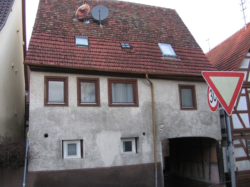 Gebäudeansicht, 71665 Vaihingen/Enz-Aurich, Hirsauer Straße 3 (Haus) und 3/1 (Scheune) 