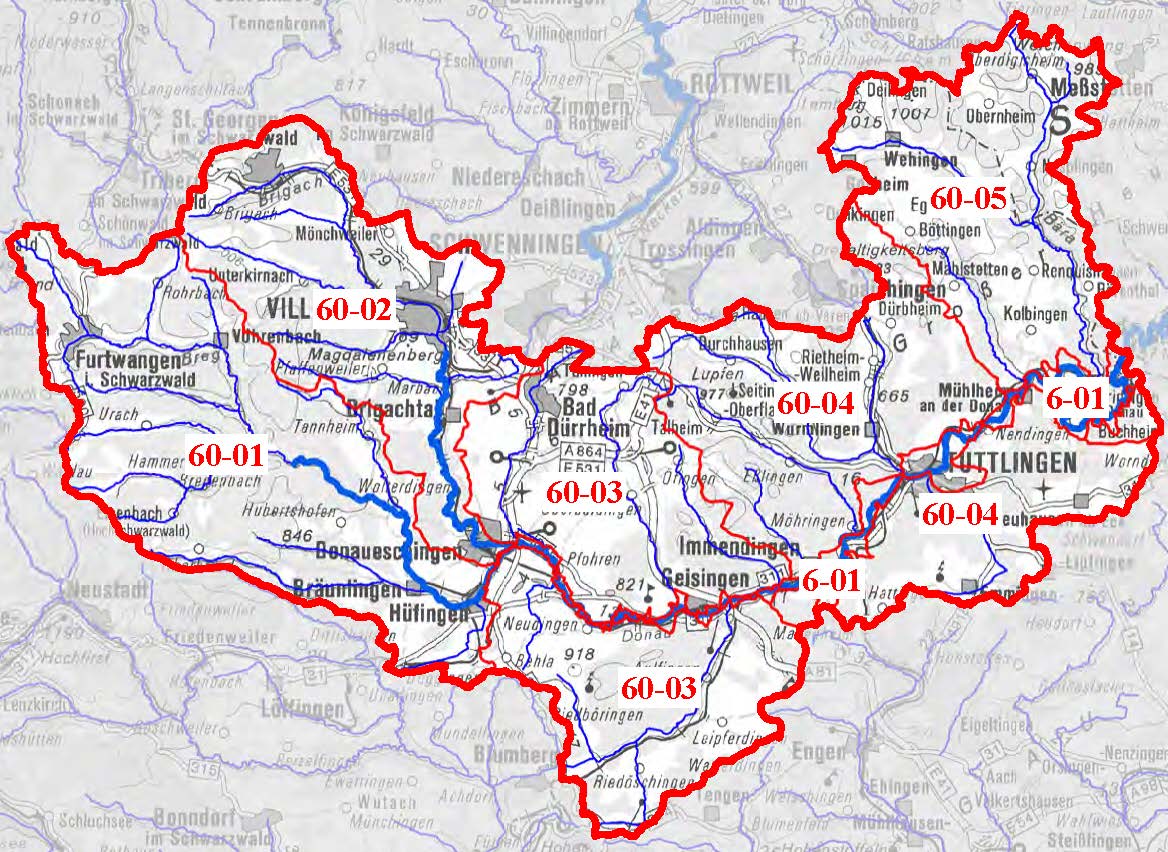 TBG 60 - Teilbearbeitungsgebiet Obere Donau - Regierungspräsidien Baden