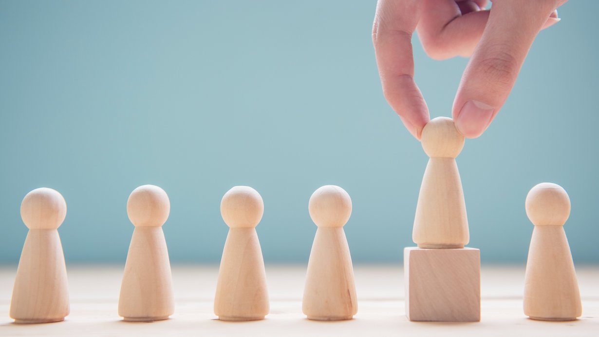 Auswahl einer Spielfigur für eine Stellenbesetzung