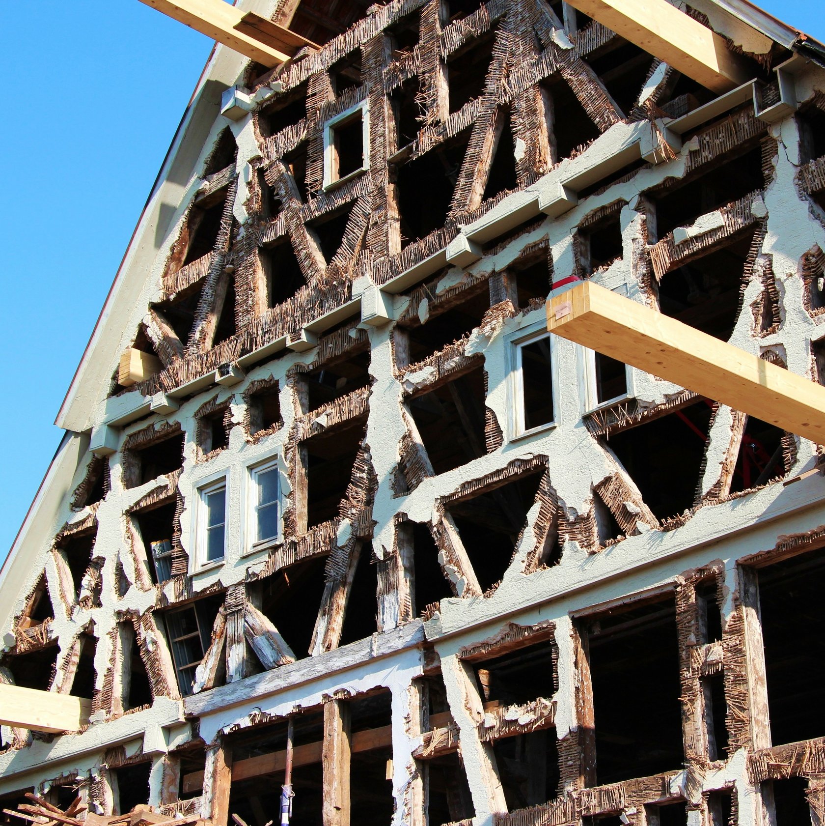 Umbau einer Fachwerkfassade