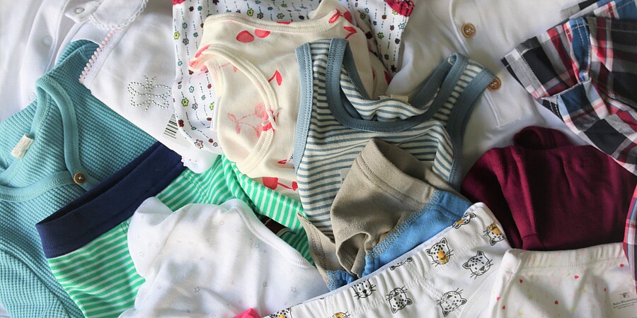 Abb.1: exemplarische Abbildung der geprüften Kinder- und Baby-Unterwäsche aus reiner Baumwolle 