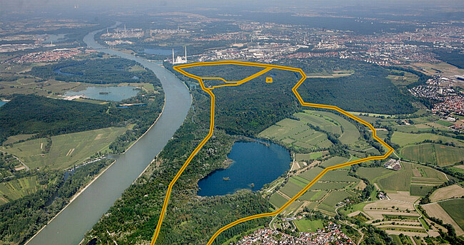 Luftbild mit neuem Dammverlauf