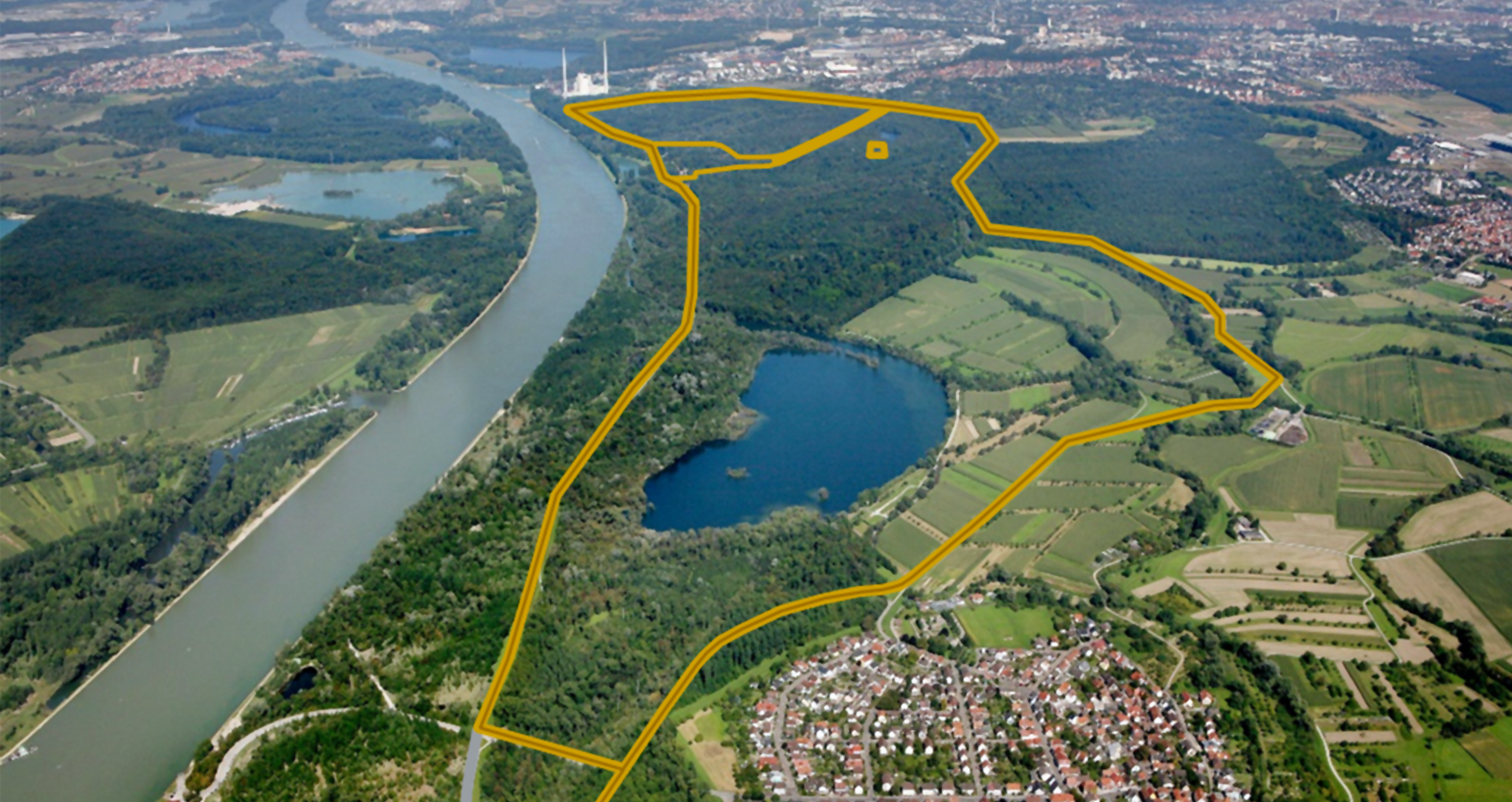 Luftbild mit neuem Dammverlauf