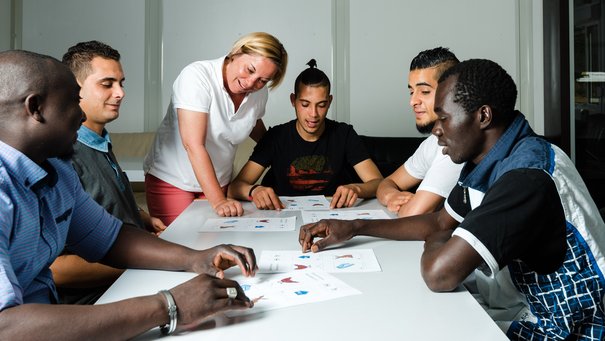 Sprachtraining für Flüchtlinge