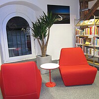 Lesebereich in der Stadtbücherei Pfullendorf