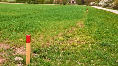 Abgestecktes Grundstück