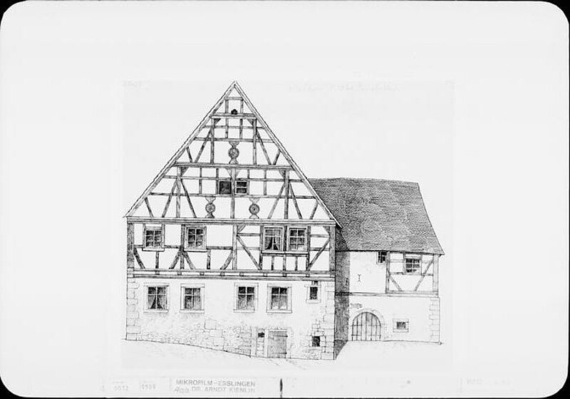 Zeichnung des Gebäudes, 74653 Künzelsau-Kocherstetten, Erlesbachgasse 4