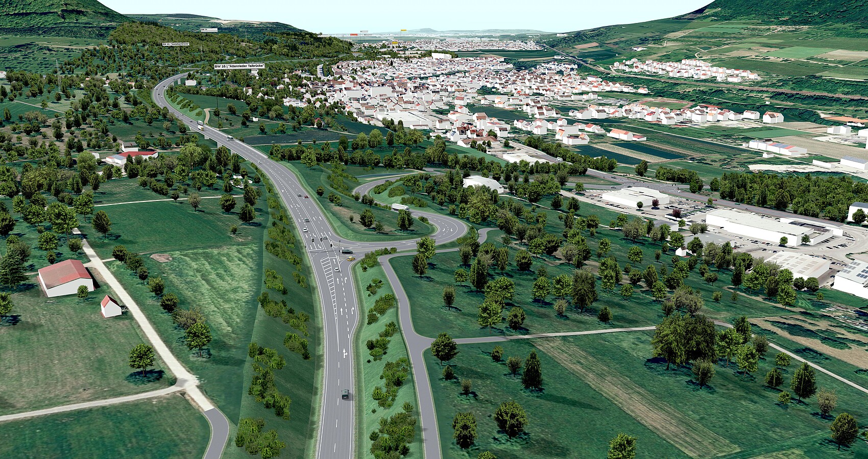 Bild zeigt neue Anschlussstelle Geislingen West