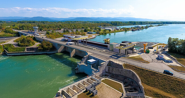 Wasserkraftanlage in Iffezheim