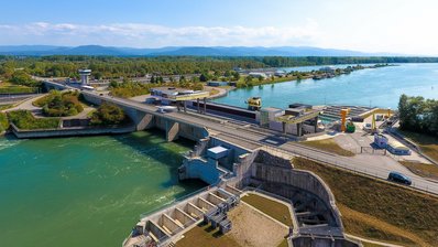 Wasserkraftanlage in Iffezheim
