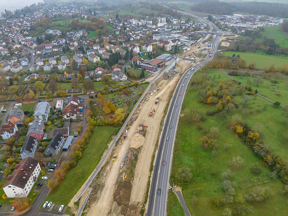 Baustellenfläche Tunnel Röhrenberg