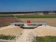 Juli 2022: Bauwerk 6 wird später den Westernacher Weg über die neue B 311 überführen