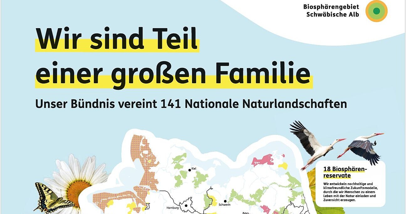 Plakat der Aktionswoche "Biosphärengebietswoche-Wir sind eine Familie"