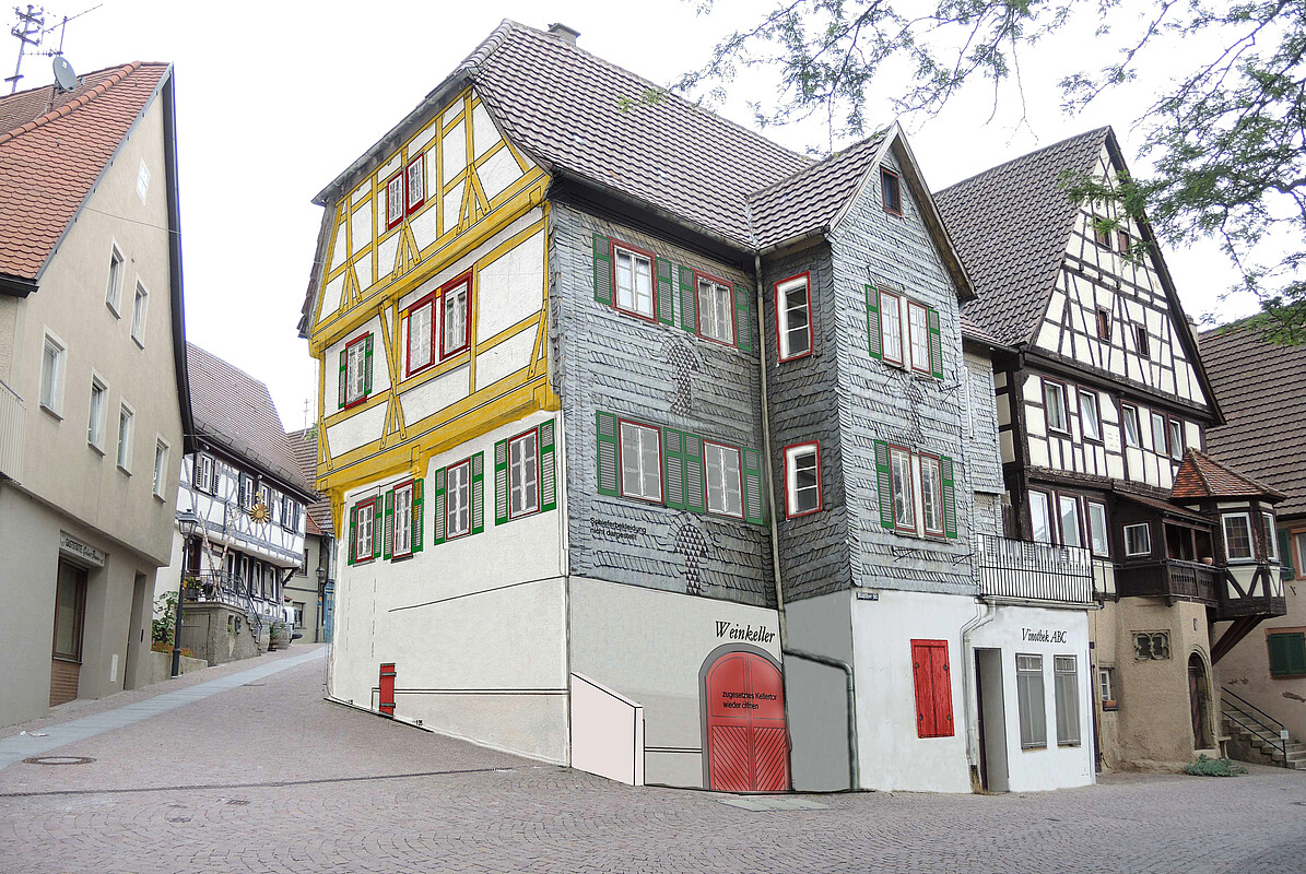 Beispiel Projekt denkmal_minimal, Studie für ein Altstadthaus in Lauffen