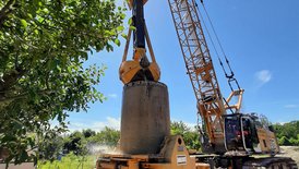 Bau eines Schutzbrunnens 