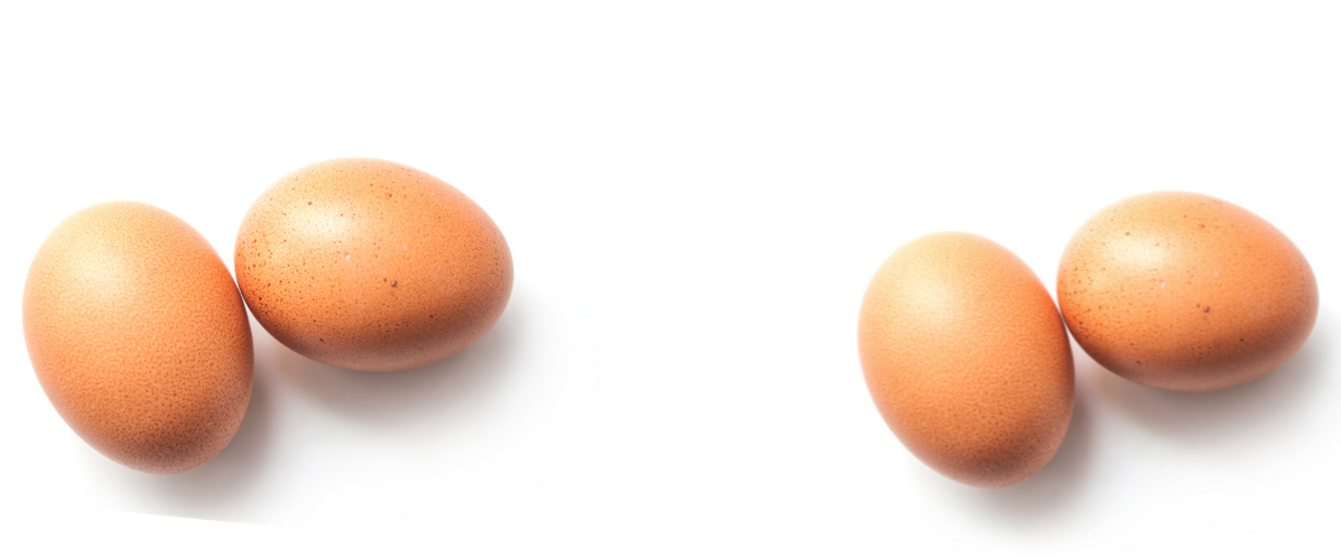 5 ier auf weißem Untergrund