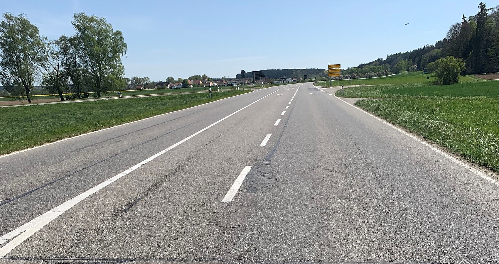 L 286 von der Einmündung nach Ostrach-Levertsweiler bis zum Kreisverkehr bei Ostrach