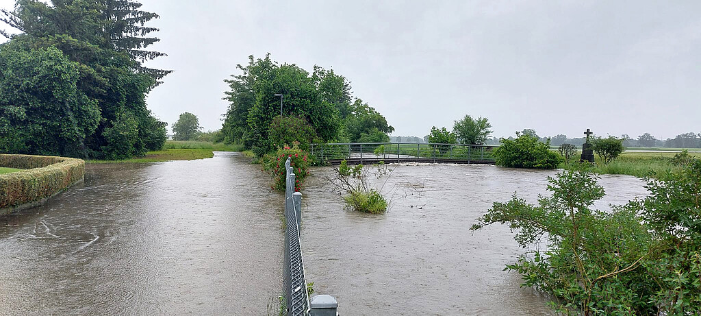 Hochwasser Riß 2024 in Obersulmetingen