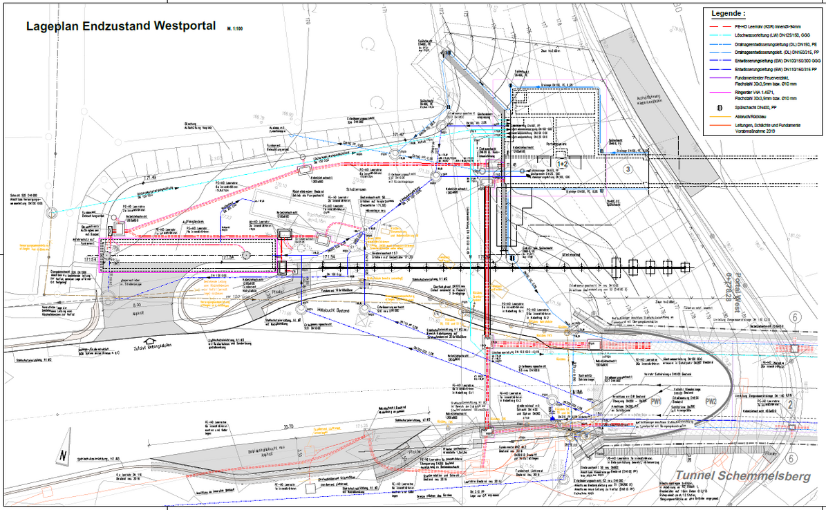 B 39 Schemelsbergtunnel Endzustand Westportal