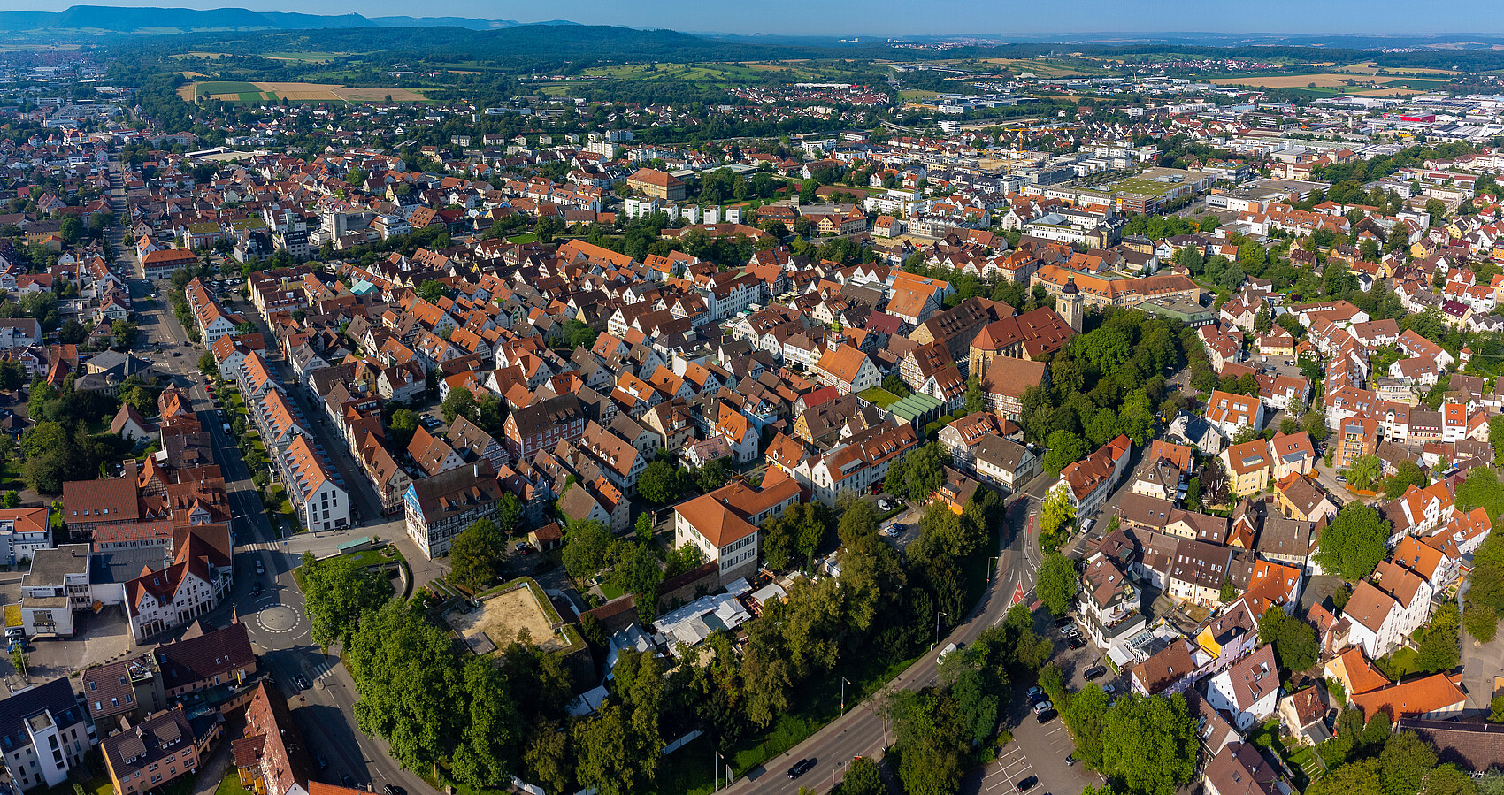 Luftaufnahme von Kirchheim unter Teck