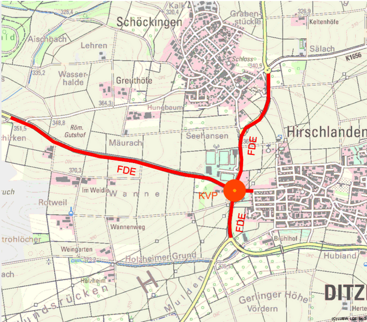 L 1136 / L 1177 Umbau Kreisverkehrsplatz (KVP) bei Ditzingen-Hirschlanden mit Fahrbahndeckenerneuerung (FDE)