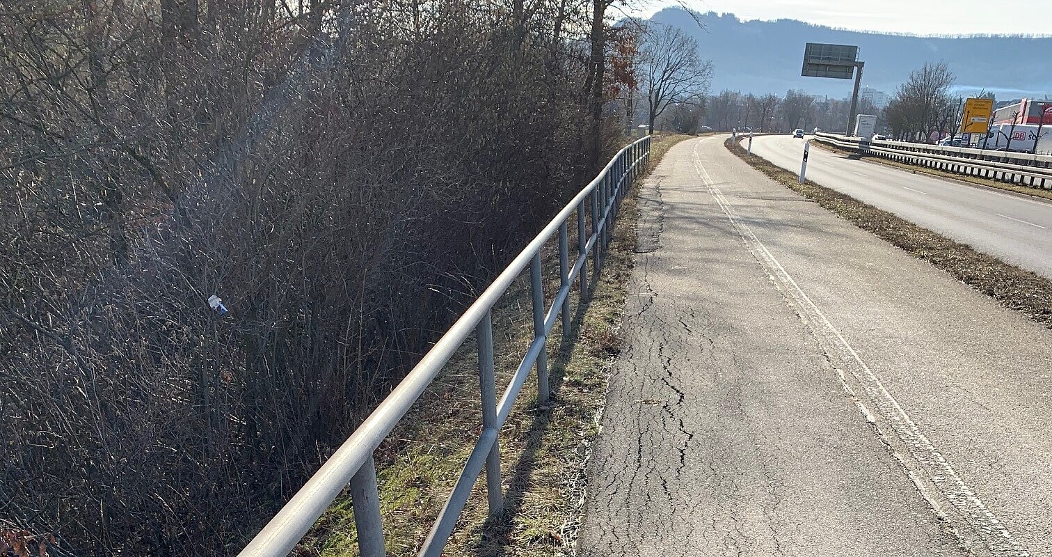 Radweg entlang der B 463 bei Balingen-Endingen und Balingen-Frommern
