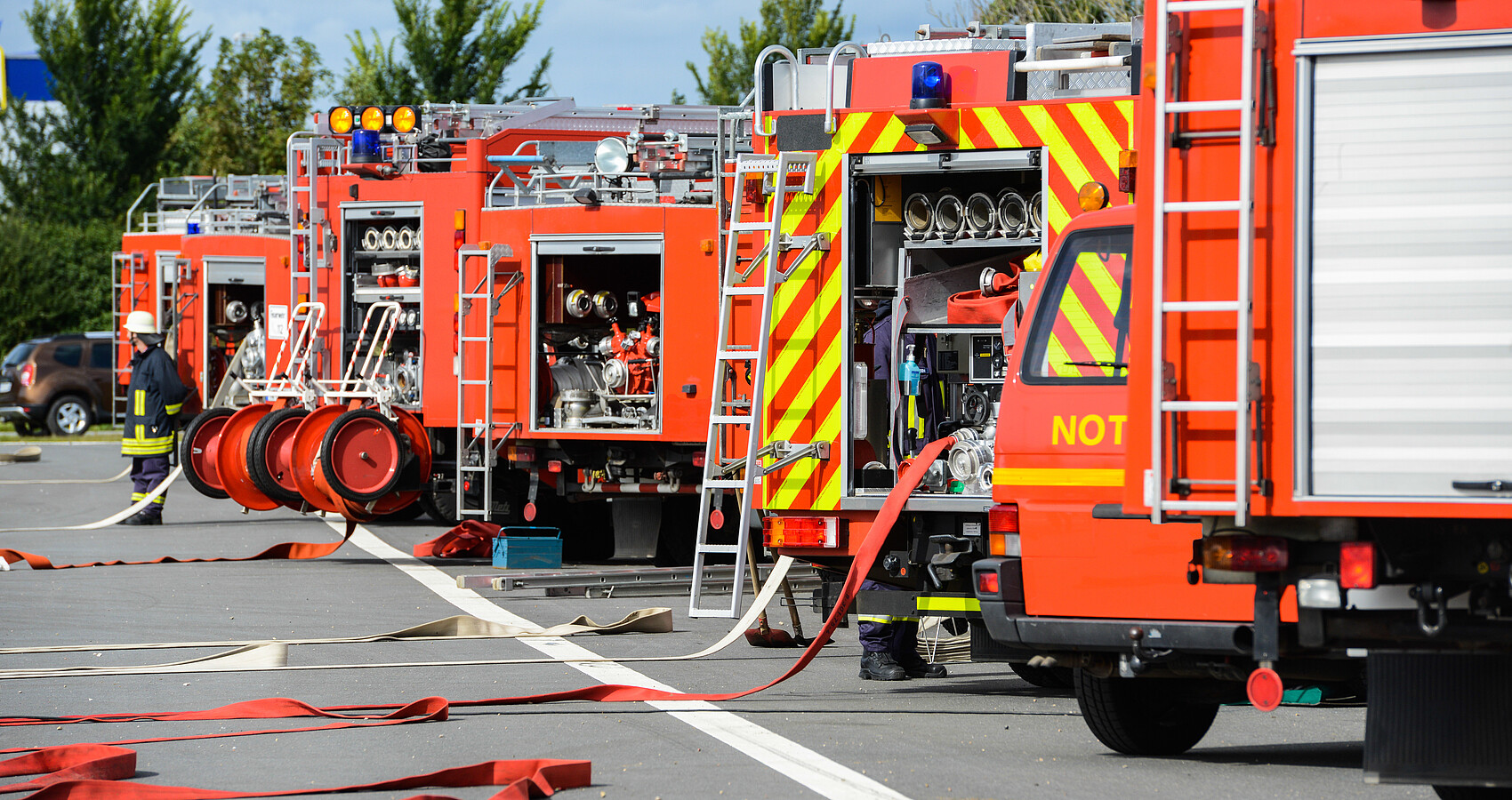 Feuerwehrfahrzeuge im Einsatz