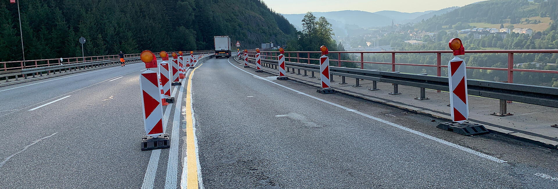 Baustelle auf der Gutachtalbrücke