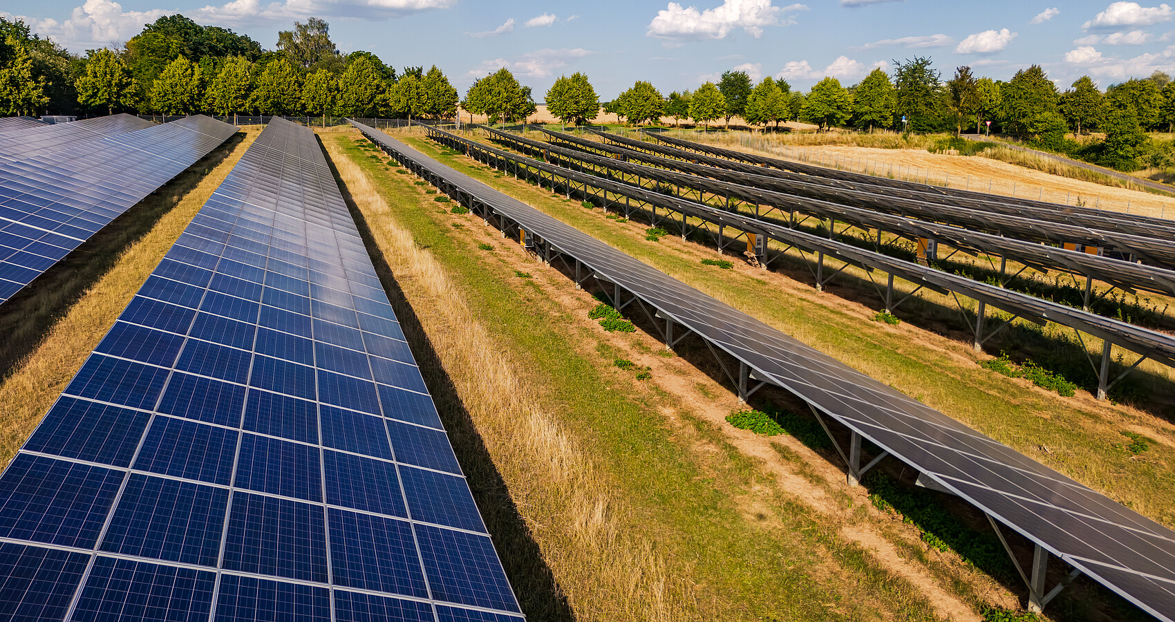 Photovoltaikanlage auf einem Feld