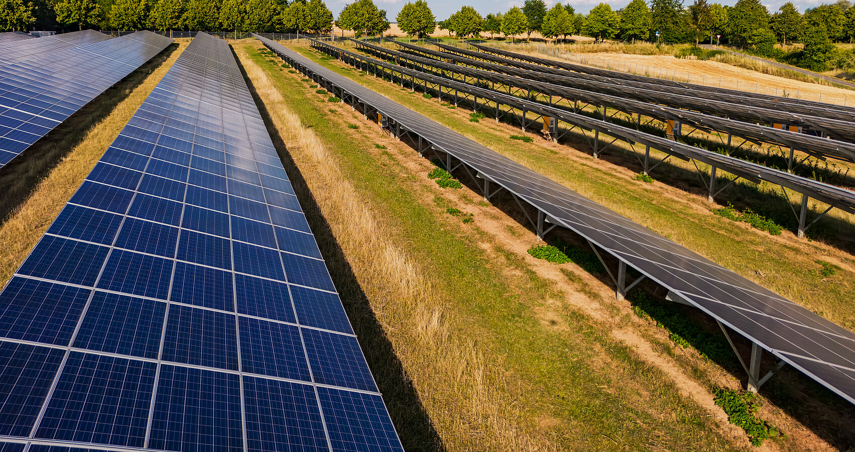 Photovoltaikanlage auf einem Feld