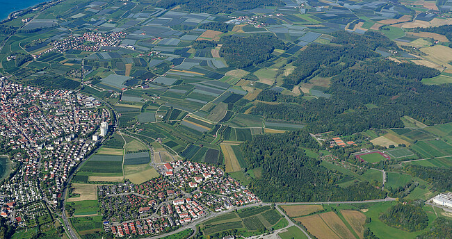 Luftbild nördlicher Bodensee