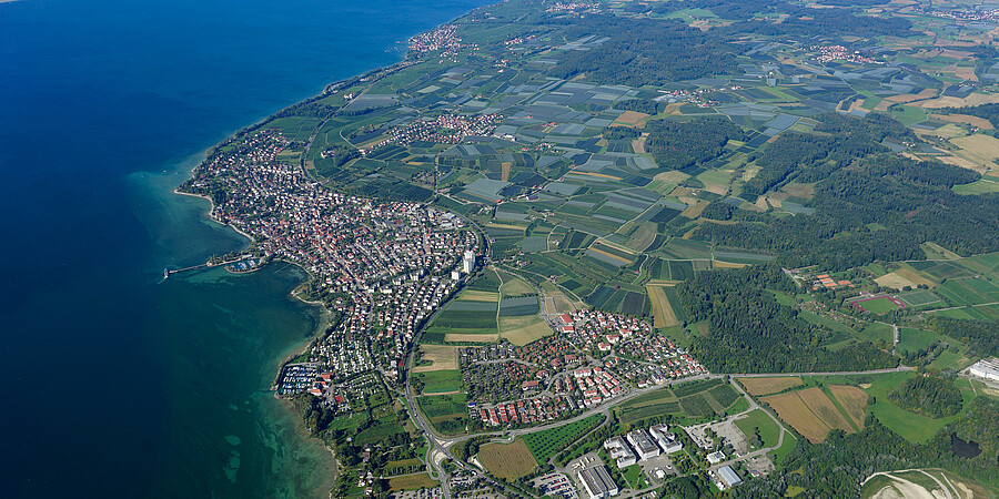 Luftbild nördlicher Bodensee