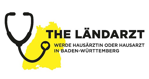 Bild zeigt das Logo der Kampagne "The Ländarzt - werde Hausärztin oder Hausarzt in Baden-Württemberg"