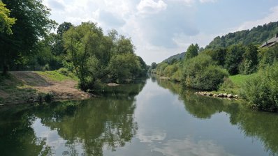 Neckar am Tübinger Freibad