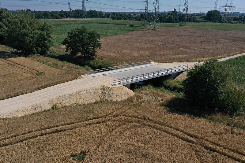 Juli 2022: Bauwerk 7, die Brücke über die Westernach ist fertiggestellt