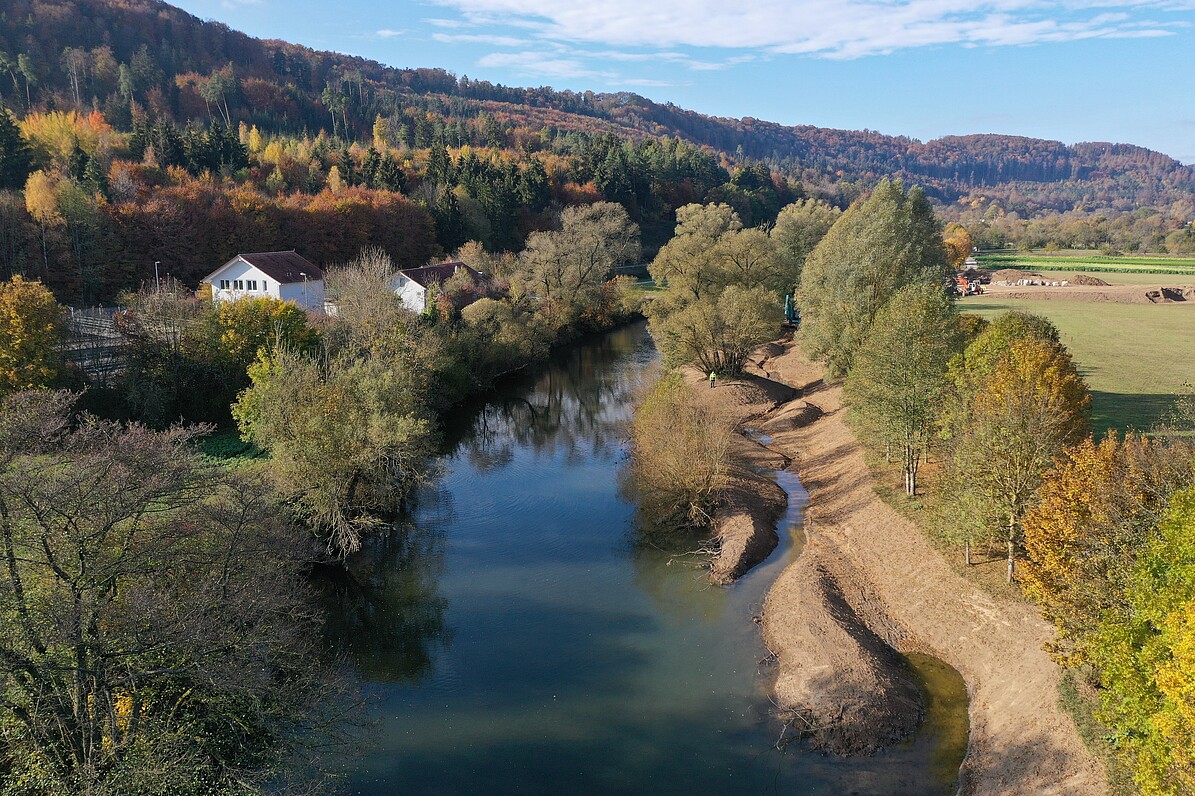 Absenkung der Ufer am Neckar bei Börstingen