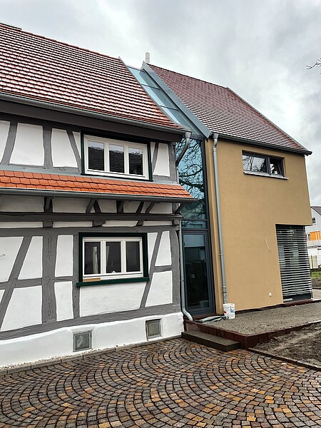 Beispiel Fachwerkhaus mit Anbau in Rheinstetten