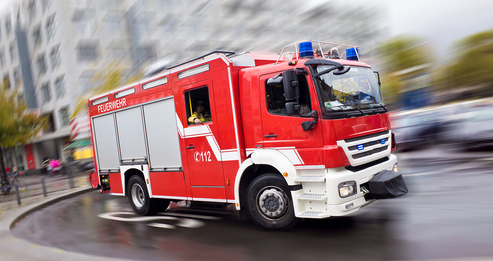 Bild zeigt ein Feuerwehrauto