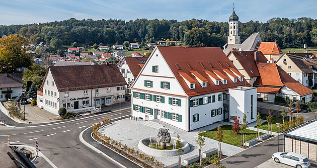 Gasthaus Post, Eberhardzell, Drohnenaufnahme