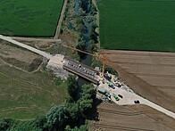 Juli 2022: Bauwerk 9, Brücke über die Rot
