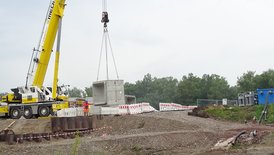 Einlassbauwerk für den Hochwasserrückhalteraum Breisach / Burkheim