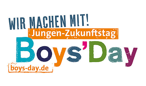 Logo Boys'Day - Wir machen mit - Jungen-Zukunftstag