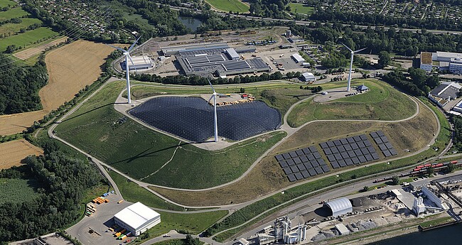 Luftbild Deponie Karlsruhe-West ©Stadt Karlsruhe - Amt für Abfallwirtschaft