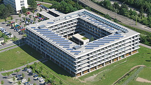 Dienstgebäude in der Bissierstraße aus der Luft