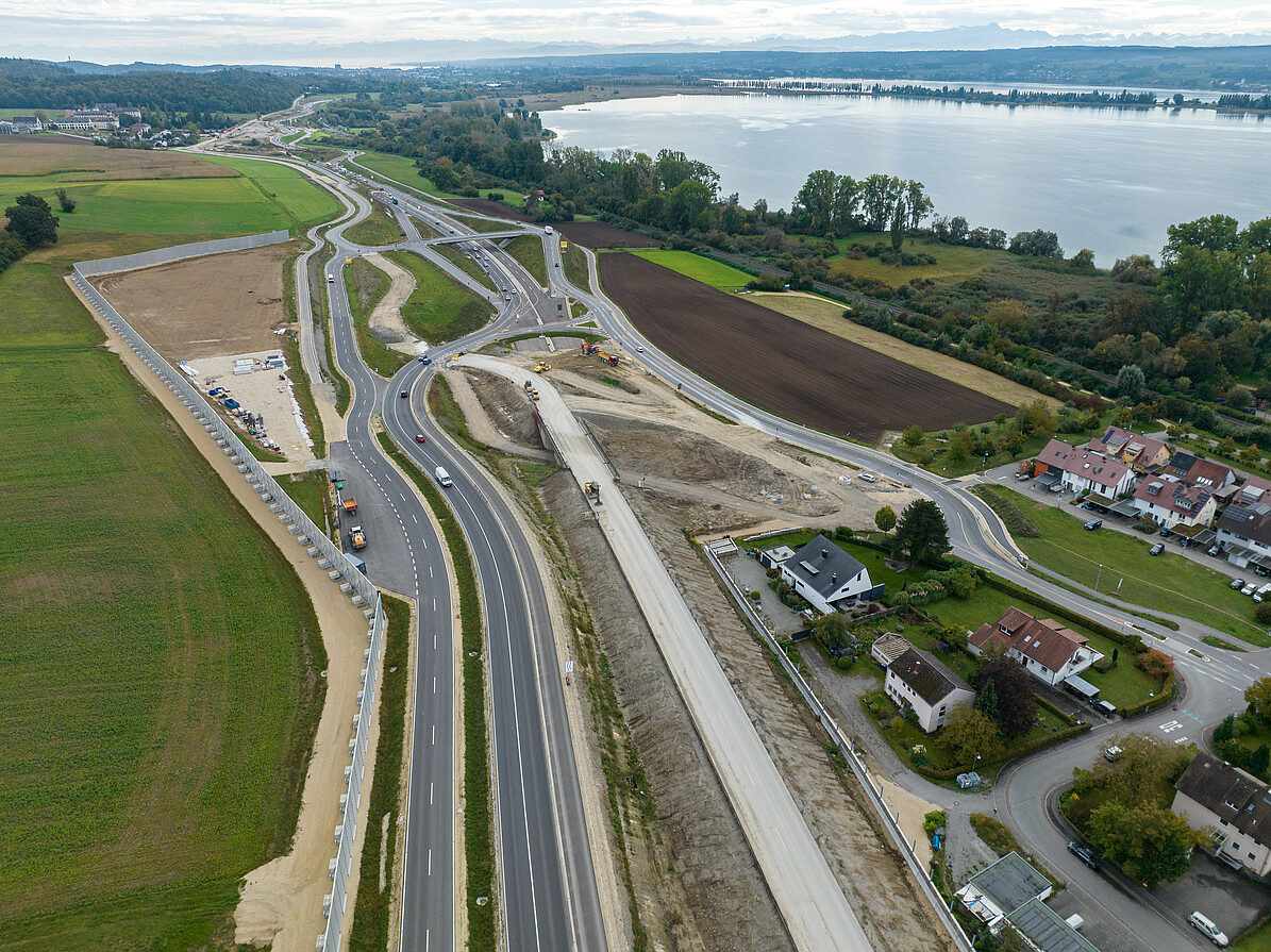 Luftbild Länge des Tunnels