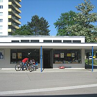 Stadtteilbibliothek Eselsberg, im Jahr 1965 als erste Zweigstelle der Stadtbibliothek Ulm gegründet